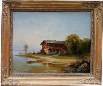 Joseph von Altenkopf (1818-1868) - Scene at a lake in
