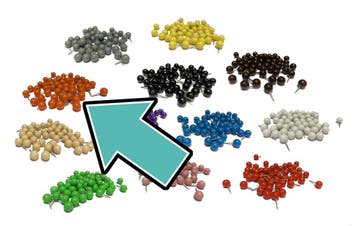 Set punaises met bolle kop in doosje (oranje, 50 stuks), Doe-het-zelf en Bouw, Verzenden, Nieuw