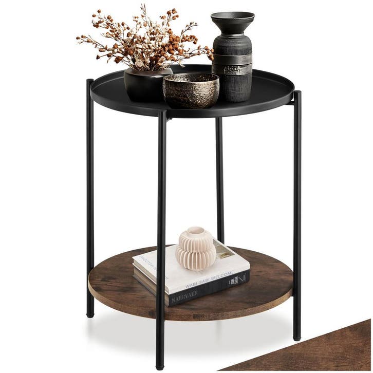 Bijzettafel Sunderland - Industrieel hout donker, rustiek, Maison & Meubles, Tables | Tables d'appoint, Envoi
