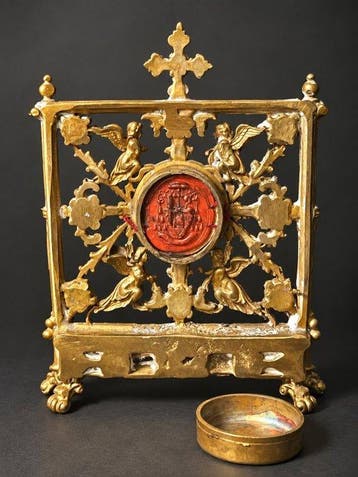 Reliekhouder - Legering - 1800-1850 - Sainte Épine D.N.J.C, Antiek en Kunst