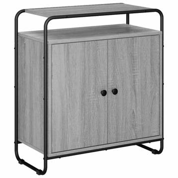 vidaXL Dressoir Grijs Sonoma 68 x 35 x 75 cm Bewerkt hout, Verzenden