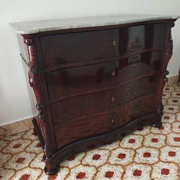 Commode - Mahonie, Antiek en Kunst