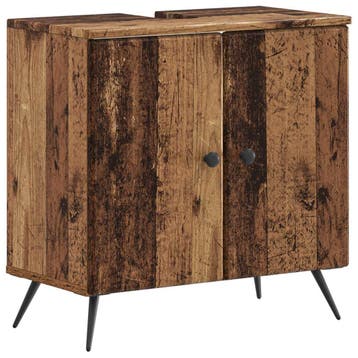 vidaXL Wastafel kabinet voor de badkamer BREDA Oud hout, Verzenden, Nieuw