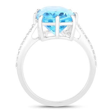 Zonder minimumprijs - Ring - 14 karaat Witgoud - 10.72ct., Nieuw