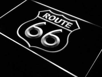 Route 66 neon bord lamp LED cafe verlichting reclame lichtba, Verzenden, Nieuw