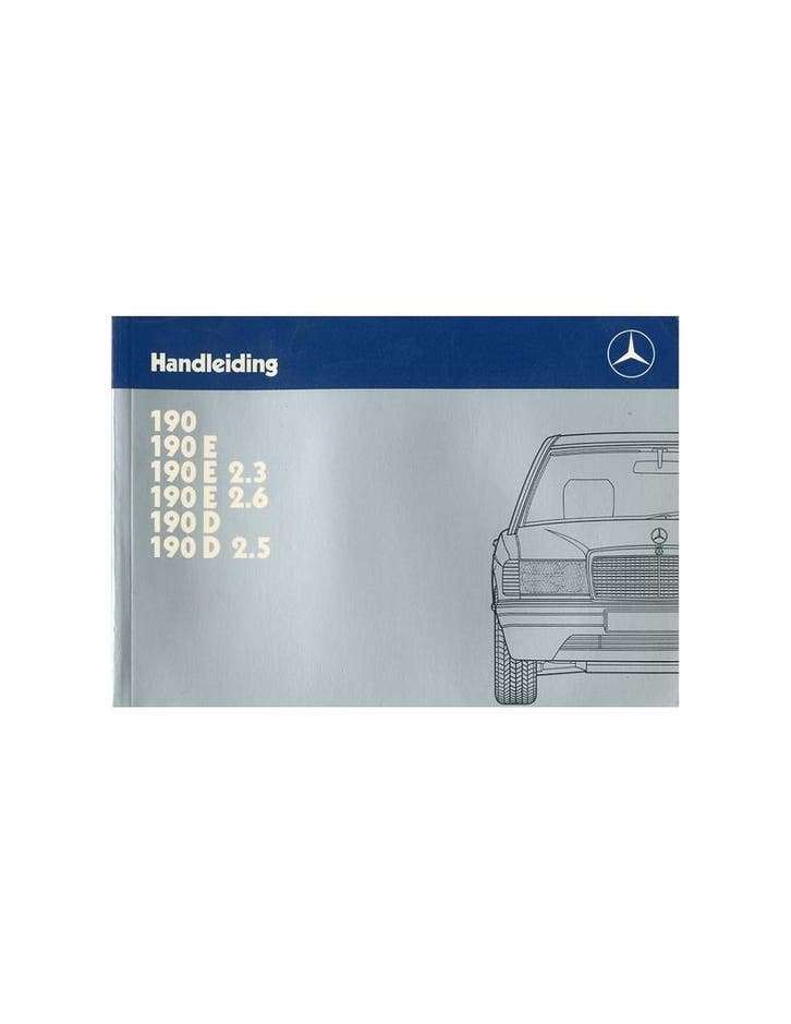 1987 MERCEDES BENZ 190 INSTRUCTIEBOEKJE NEDERLANDS, Autos : Divers, Modes d'emploi & Notices d'utilisation, Enlèvement ou Envoi
