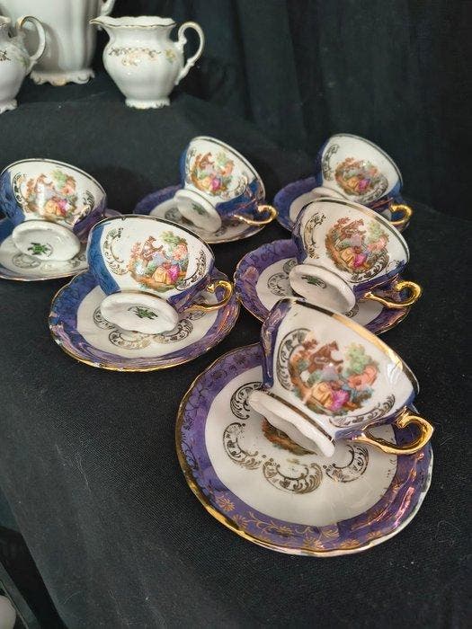 Koffieservies (17) - Porselein, Antiek en Kunst, Antiek | Meubels | Tafels