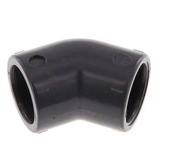 Raccord coudé PVC 45deg à emboîtement 20x28mm [5 Pièces], Bricolage & Construction, Verzenden