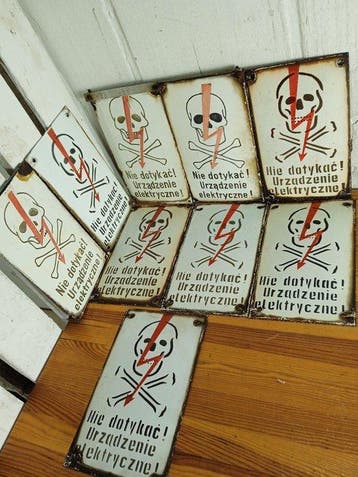 Panneau (9) - Collection vintage de panneaux davertissement