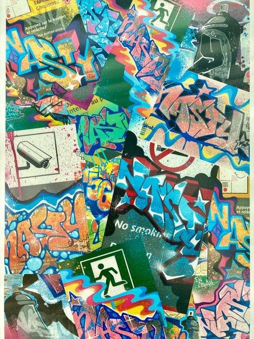 Nasty (1974) - Urban Street art - Artiste en cavale, Antiek en Kunst, Kunst | Designobjecten