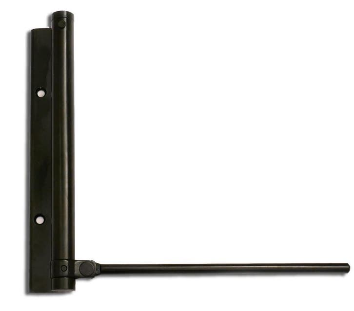 Deursluiter Justor met pen voor buitengebruik zwart, Doe-het-zelf en Bouw, Hang- en Sluitwerk, Klink of Kruk, Nieuw, Overige materialen