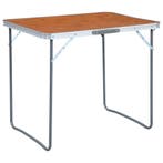 vidaXL Campingtafel inklapbaar met metalen frame 80x60 cm, Caravans en Kamperen, Verzenden, Nieuw