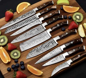Keukenmes - Kitchen knife set - Staal - Noord Amerika -