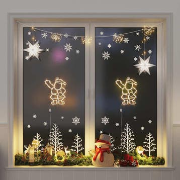 vidaXL Kerstverlichting silhouet van de kerstman2 st 35 LEDs, Diversen, Verzenden, Nieuw