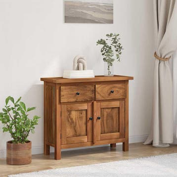 vidaXL Dressoir 75x30x65 cm massief mahoniehout, Maison & Meubles, Verzenden