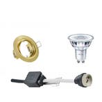 LED Spot Set 5W - Kantelbare Ronde Inbouwspot Mat Goud, Wit, Verzenden, Nieuw