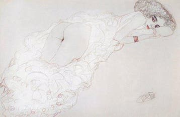 Gustav Klimt (1862–1918) (after) - La fille en robe longue,, Antiek en Kunst