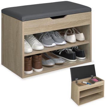 Schoenenkast Jasmina met zitkussen 60x30x43,5cm, Huis en Inrichting, Verzenden, Nieuw