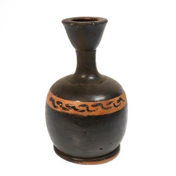 Oud-Grieks Terracotta Gedrongen lekythos met, Antiek en Kunst
