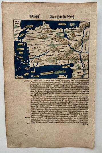 Turkije - Kalkoen; Sebastian Münster - (Asia minor). -, Nieuw
