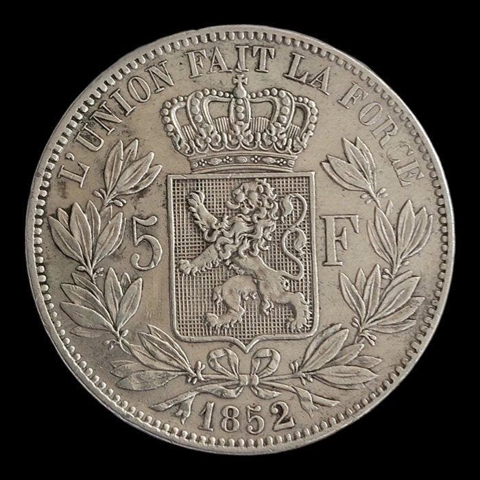 België. Leopold I. 5 Francs 1852 (Zonder minimumprijs), Postzegels en Munten, Munten | Nederland