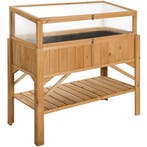 tectake Hoge plantenbak met plank en kweekopzet 119x57x124cm, Verzenden, Nieuw