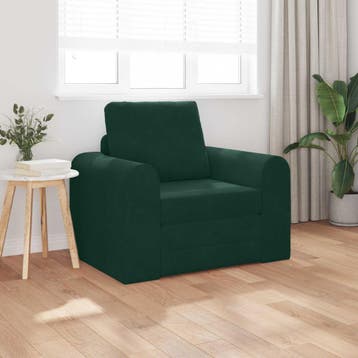 vidaXL Slaapbank / zetel Donkergroen 98 x 71 x 83 cm Fluweel, Verzenden, Nieuw