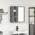vidaXL Badkamerwandkast met spiegel 50x21x60 cm Sonoma grijs, Verzenden