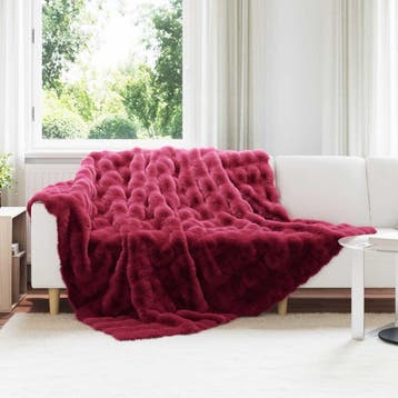 vidaXL Antislip deken van imitatie konijnenbont Olite, Maison & Meubles, Verzenden