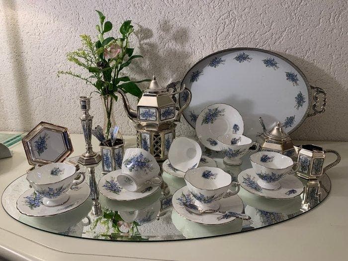 Oakley China Ltd - Theeservies (32) - Porselein, Been,, Antiquités & Art, Antiquités | Meubles | Tables