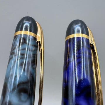Waterman - Philéas Blue & Green Marble Set, Gold Trim -