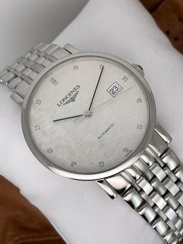 Longines - Elegance Automatic Diamonds Linen Dial -