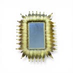 Wandspiegel- Zon - Messing - Motieven Acanthusbladeren