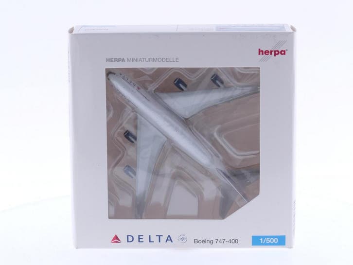 Schaal 1:500 Herpa 506915 Delta Air Lines Boeing 747-400..., Hobby & Loisirs créatifs, Modélisme | Avions & Hélicoptères, Enlèvement ou Envoi