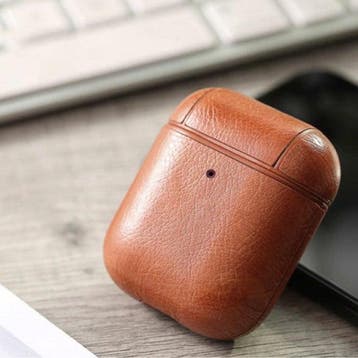 Leren Luxe Hoesje voor AirPods 1 / 2 - Leather Skin AirPod, Verzenden