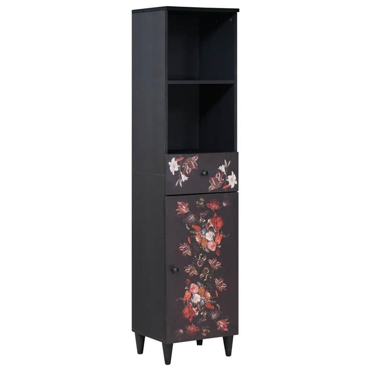 vidaXL Badkamerkast Multikleur 38 x 33,5 x 160 cm Massief, Huis en Inrichting, Badkamer | Badkamermeubels, Nieuw, Verzenden