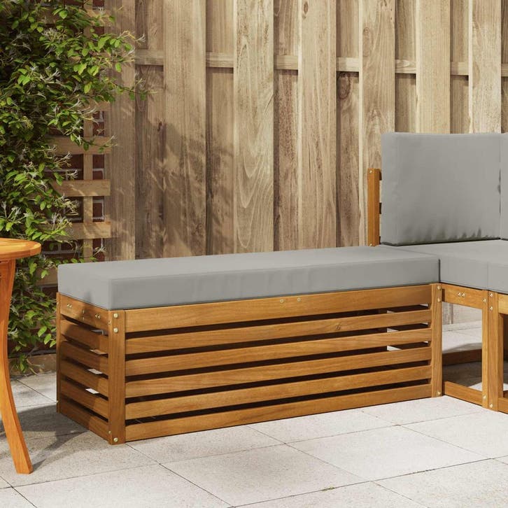 vidaXL Buitenstoel Bank Massief Acacia Hout Naturel, Tuin en Terras, Tuinsets en Loungesets, Nieuw, Verzenden
