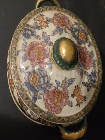 Satsuma - Tureen - Satsuma - Porselein, Emaille, craquelé -, Antiek en Kunst