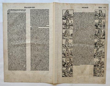 World - Wereldkaart; Hartmann Schedel - Das ander alter der, Nieuw