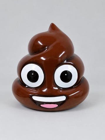 Beeld, Emoji met zonnebril - 14 cm - polyresin