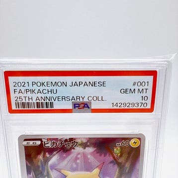 Pokémon - 1 Graded card - Pikachu 001/028 Foil, Full art -