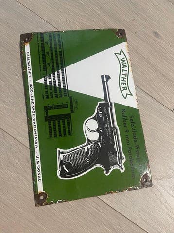 Emaille plaat - Staal, Antiek en Kunst