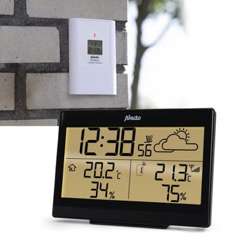Weerstation - Binnen en buiten - Met buitensensor - Draadloo, Audio, Tv en Foto, Weerstations en Barometers, Verzenden, Nieuw