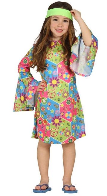 Hippie Jurk Meisje, Kinderen en Baby's, Carnavalskleding en Verkleedspullen, Verzenden, Nieuw