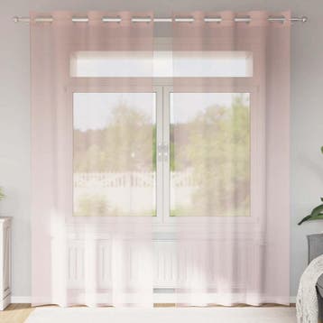 vidaXL Gordijnen voile met doorvoertules 2 st 140x225 cm, Huis en Inrichting, Stoffering | Gordijnen en Lamellen, Verzenden, Nieuw