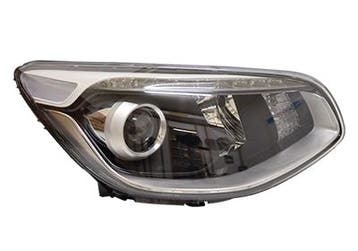 Kia Soul 2014-2017 H7+LED Zwart Koplamp Rechts (Koplampen), Verzenden