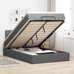 vidaXL Bed poef met matras en LEDs 120x190 cm stof, Verzenden, Nieuw