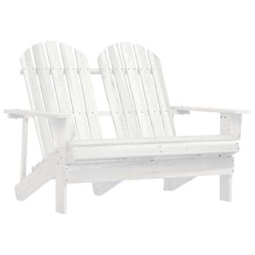 vidaXL Tuinstoel 2-zits Adirondack massief vurenhout wit, Verzenden, Nieuw