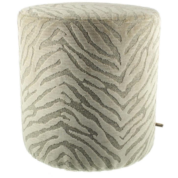 Poef Claudi Paco Off White - Ø 42x48cm, Huis en Inrichting, Slaapkamer | Nachtkastjes