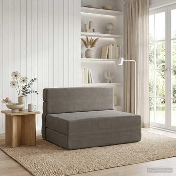 vidaXL Vouwbare Sofa Bed Lichtgrijs 70 x 80 x 60 cm Stof, Verzenden
